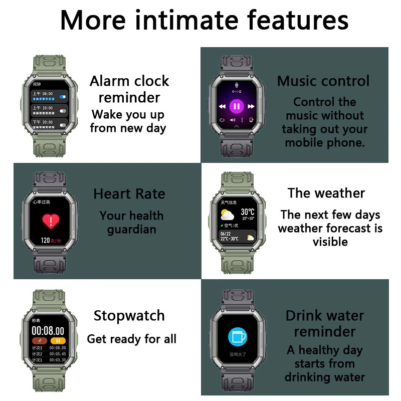 Uue Versiooni Sport Smartwatch DIY Dial Magada Tracker Ultra-pikk Aku Eluiga Smart Vaadata Android, iOS Telefoni 1