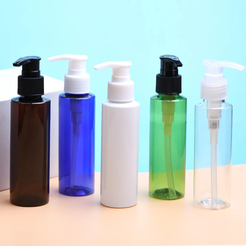 30pcs 100ml valge kosmeetiline PET-pudelit, tühi šampoon ja kreem pump paagi plastikust kosmeetikatoodete pakendid dispenser,dušigeel 1