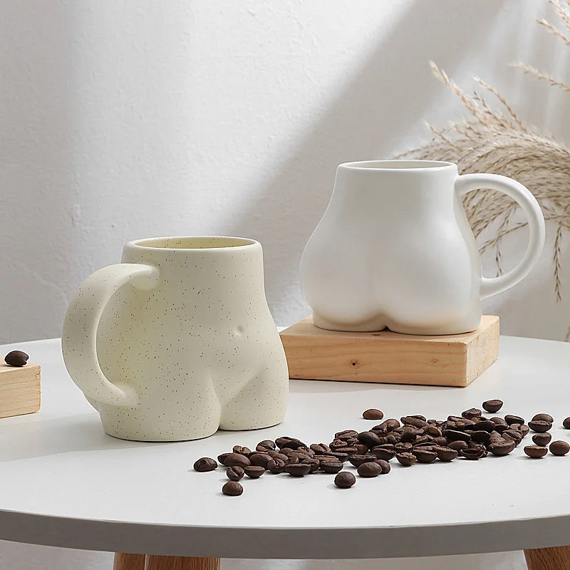 Isikliku 3D Keraamiline Kohvi Kruus Hommikusöök Tassi Naljakas, Loominguline Drinkware Huuled Tagumik Erilisi Kingitusi Ema Meeste ja Naiste Paar 5