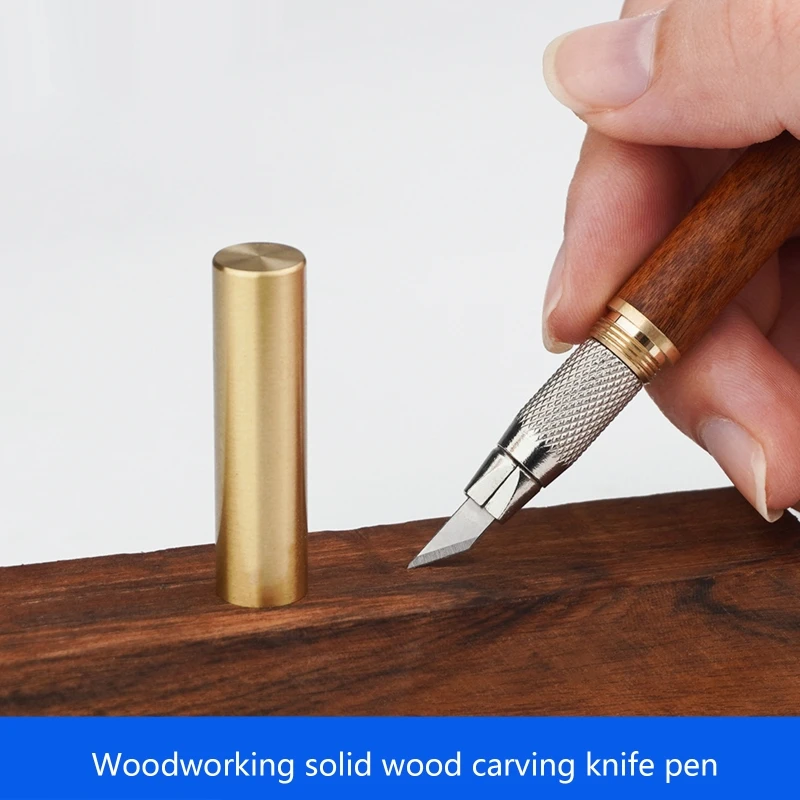 Dual-purpose Pen Messing & täispuidust Pen Puidutöötlemine Scriber - Märgise Vahend Sulamist Nippi Scriber - Pen Terav Tera Vastupidav 1