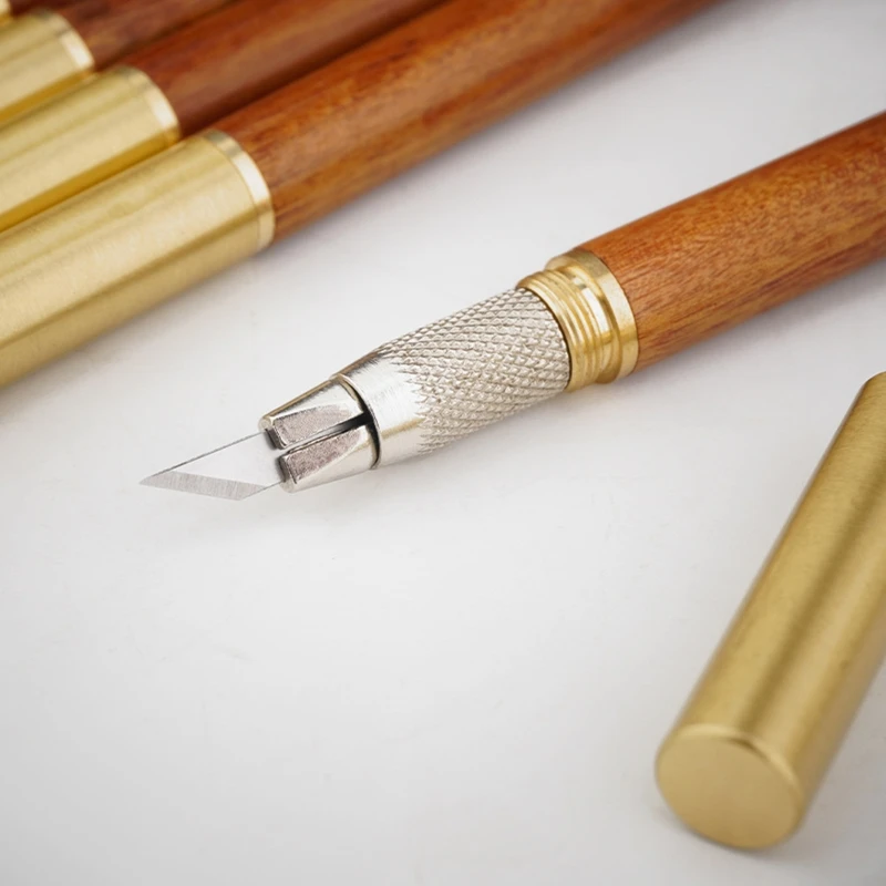 Dual-purpose Pen Messing & täispuidust Pen Puidutöötlemine Scriber - Märgise Vahend Sulamist Nippi Scriber - Pen Terav Tera Vastupidav 2