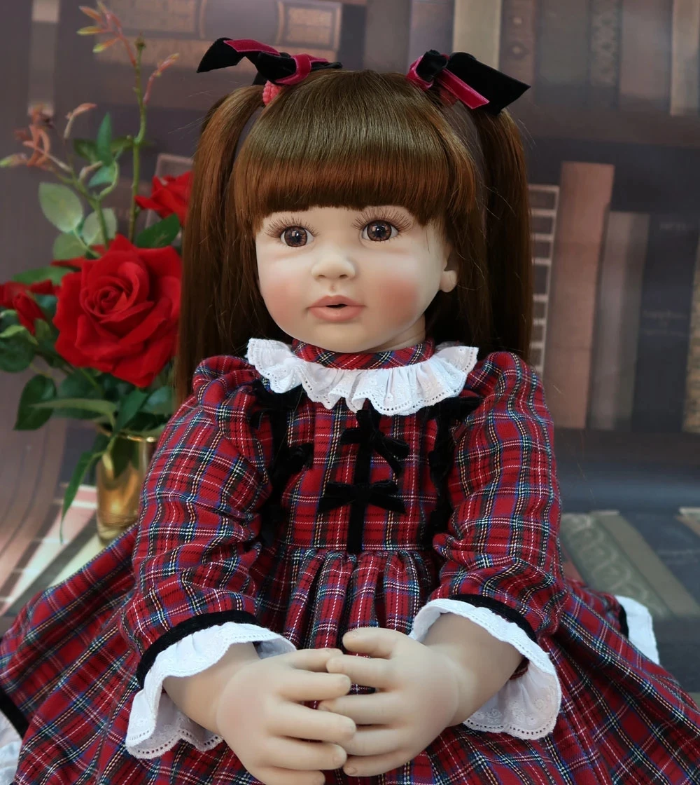 60cm Eksklusiivne Stiil Silikoon Uuestisündinud Baby Doll Mänguasi Vinüül Printsess Väikelapse Lapsi Nagu Elus Bebe Tüdruk Boneca Lapse Sünnipäeva Kingitus 3