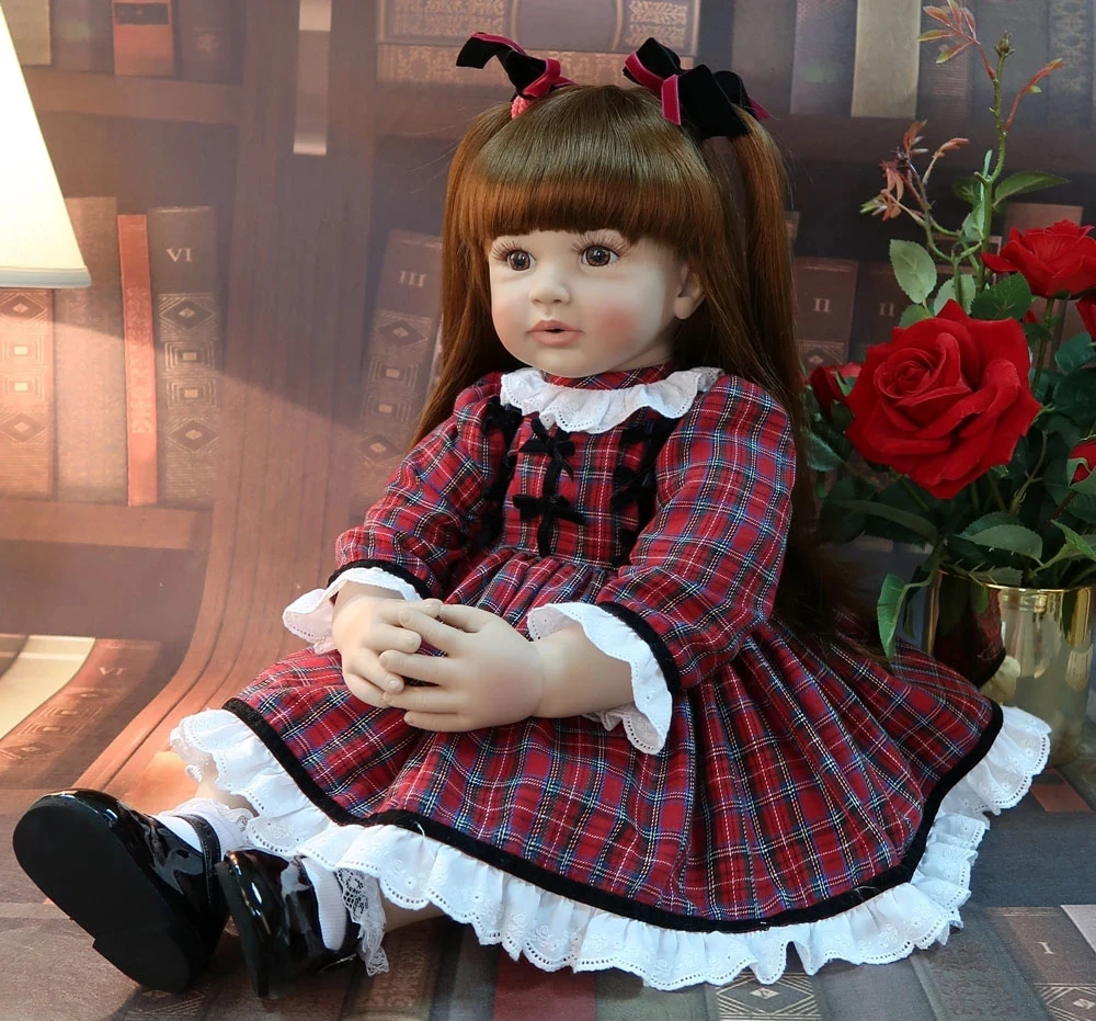60cm Eksklusiivne Stiil Silikoon Uuestisündinud Baby Doll Mänguasi Vinüül Printsess Väikelapse Lapsi Nagu Elus Bebe Tüdruk Boneca Lapse Sünnipäeva Kingitus 4