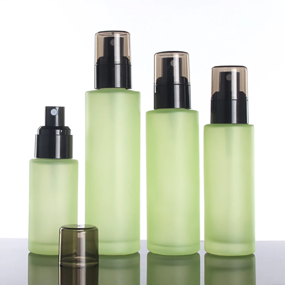 Kõrge kvaliteediga jäätunud parfüümi pihustiga klaaspudel 40ml ringlussevõetud spray pudelit,40ml seerum pumbaga pudelis laos 0