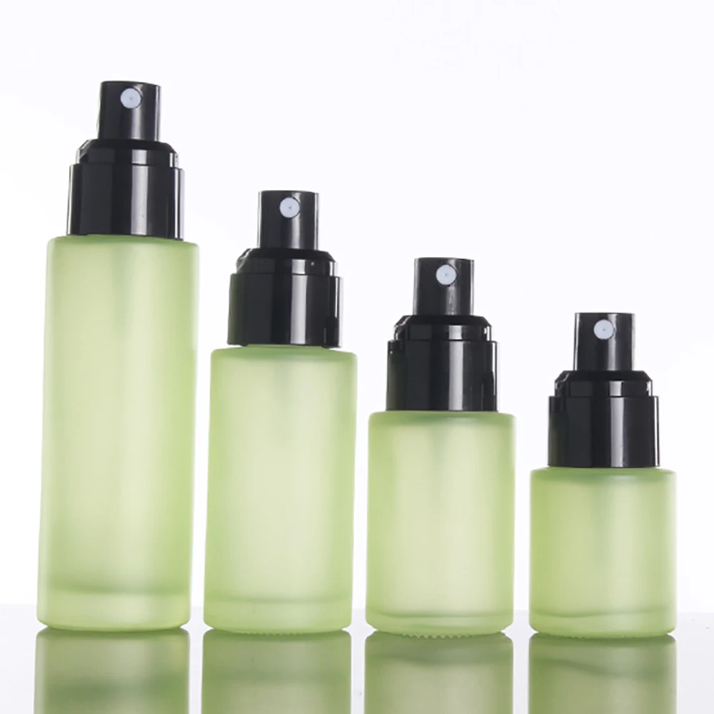Kõrge kvaliteediga jäätunud parfüümi pihustiga klaaspudel 40ml ringlussevõetud spray pudelit,40ml seerum pumbaga pudelis laos 1