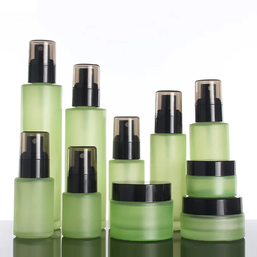 Kõrge kvaliteediga jäätunud parfüümi pihustiga klaaspudel 40ml ringlussevõetud spray pudelit,40ml seerum pumbaga pudelis laos 2