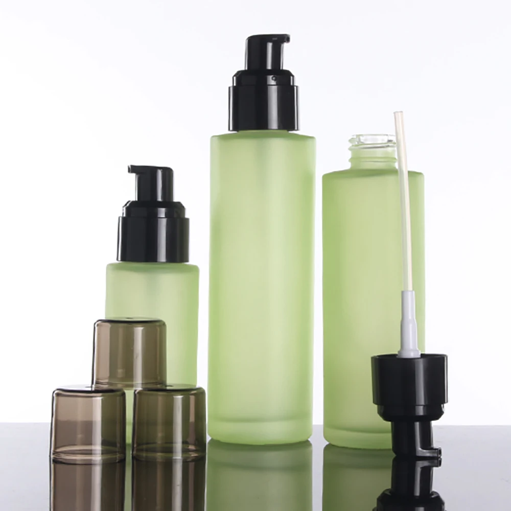Kõrge kvaliteediga jäätunud parfüümi pihustiga klaaspudel 40ml ringlussevõetud spray pudelit,40ml seerum pumbaga pudelis laos 4
