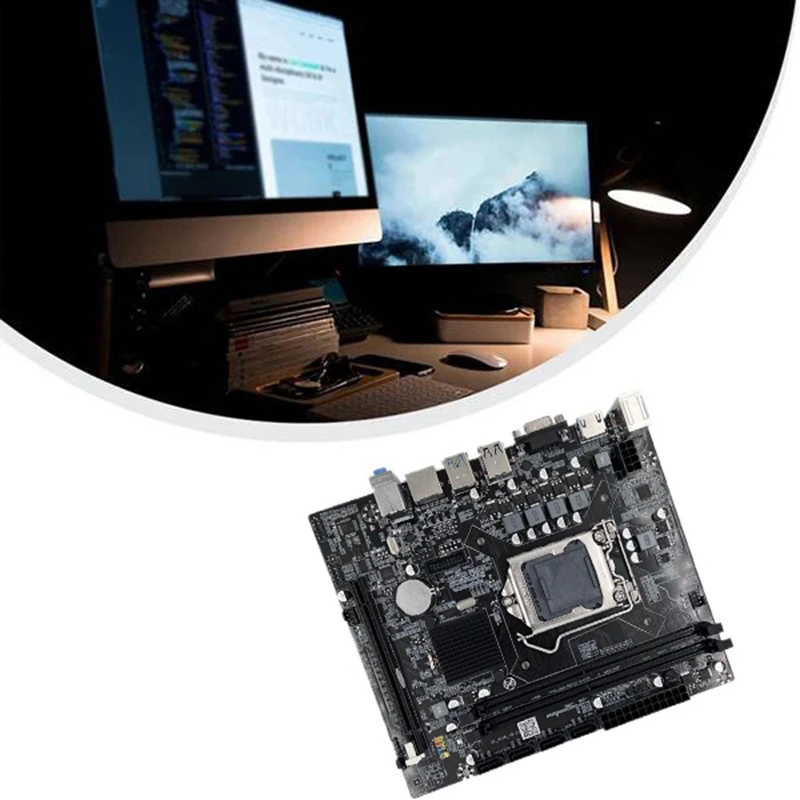 H110 Arvuti Emaplaadi LGA1151 Toetab Core I3 I5 I7 Seeria PROTSESSORI Toetab DDR4 Mälu Lüliti Kaabel+Thermal Pad 2