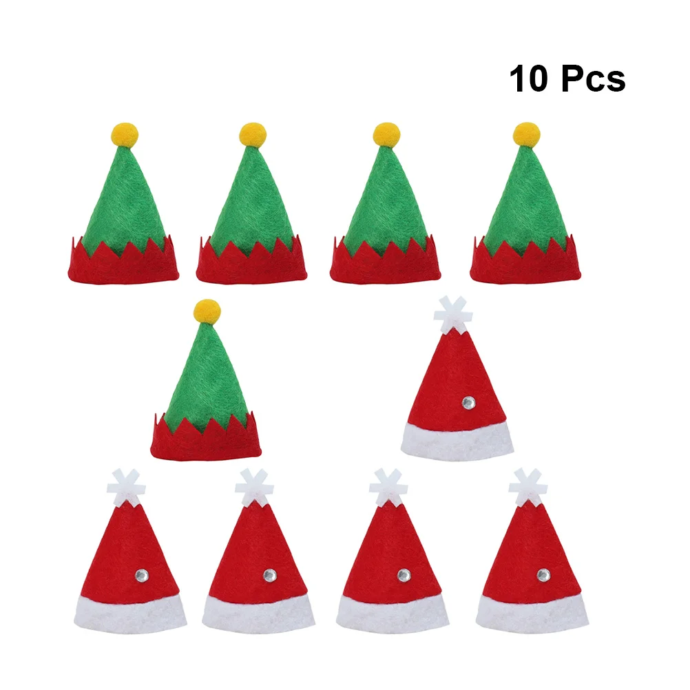 10tk Lollipop Mütsid Jõulud Lollipop Müts Kääbus Santa Mütsid Christmas Candy Müts Elf Lollipop Müts 1