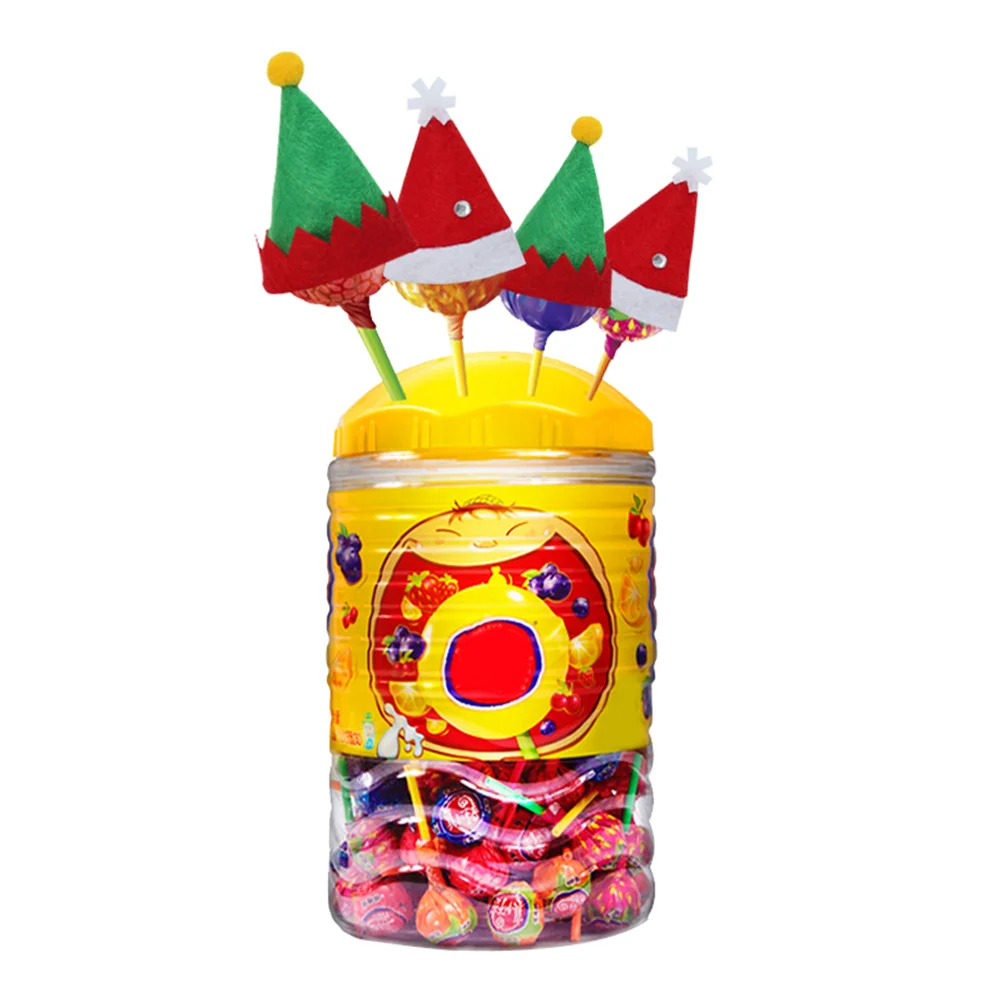 10tk Lollipop Mütsid Jõulud Lollipop Müts Kääbus Santa Mütsid Christmas Candy Müts Elf Lollipop Müts 5