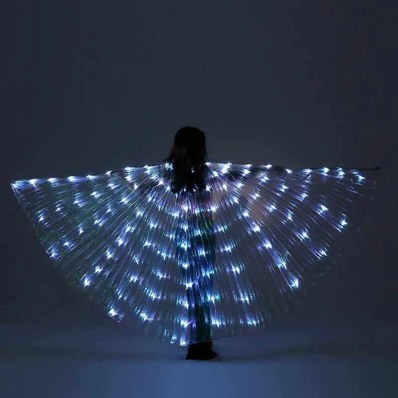2022 kõhutants rekvisiidid laste LED hõõguv tants tiivad liblikas tiivad hõõguv varjatud Lahe värviline 2