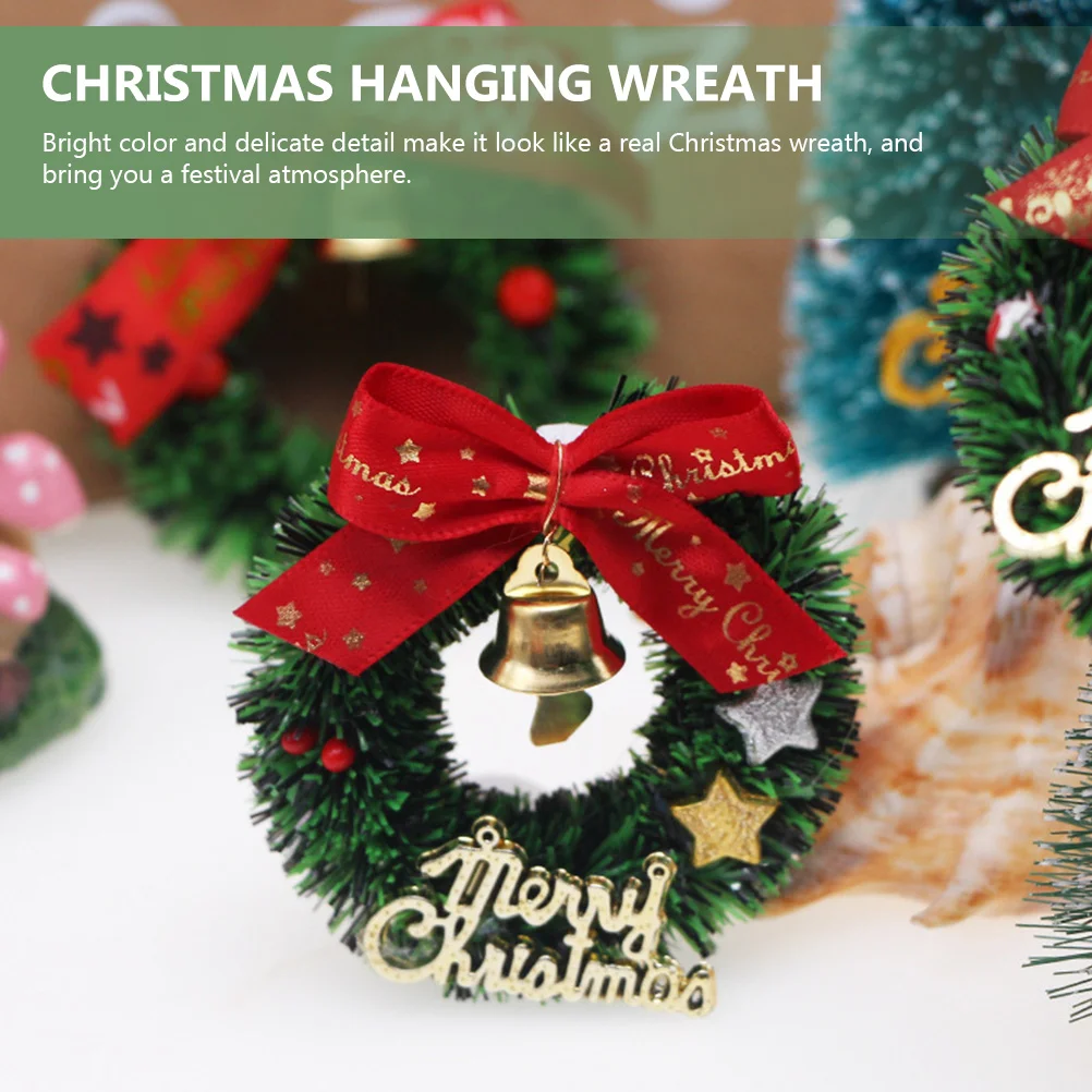 Jõulud Pärg Mini Wreathstree Kääbus Rippuvad Kunstlik Ornamentsaccessories Kaunistused Vanik Puhkus Käsitöö Sise - 2