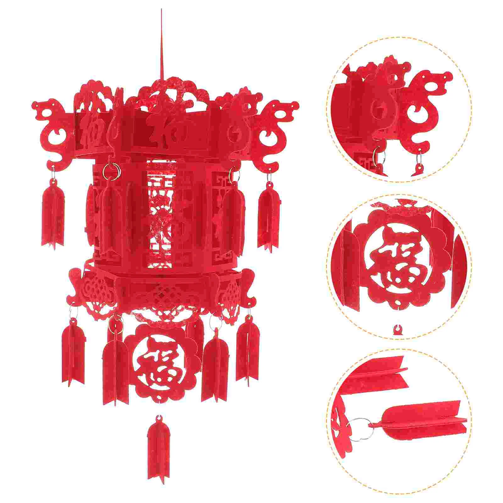 Hiina Lantern Laternate Uus Aasta Punane Festival Kevadel Rippus Fu Paber Kuu 3D Kaunistused Ripats Pool Pidu Rekvisiidid 0
