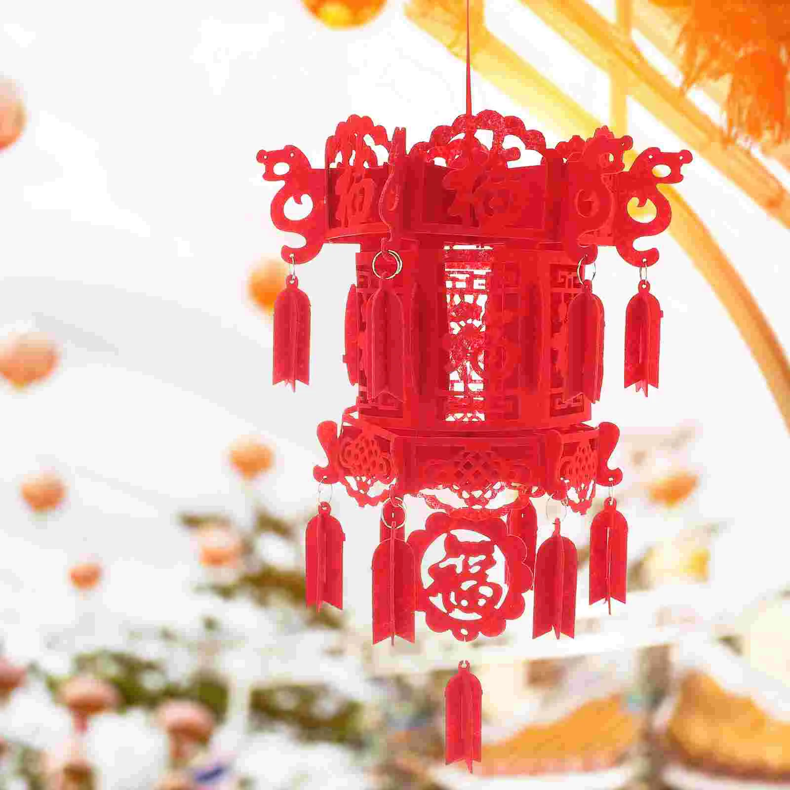 Hiina Lantern Laternate Uus Aasta Punane Festival Kevadel Rippus Fu Paber Kuu 3D Kaunistused Ripats Pool Pidu Rekvisiidid 2