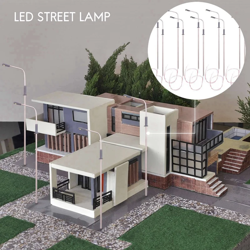 Uus 80 Tk Mudel LED Street Lamp Valgustus Üksik Juht Rongi Paigutus Maastiku 1: 100 4