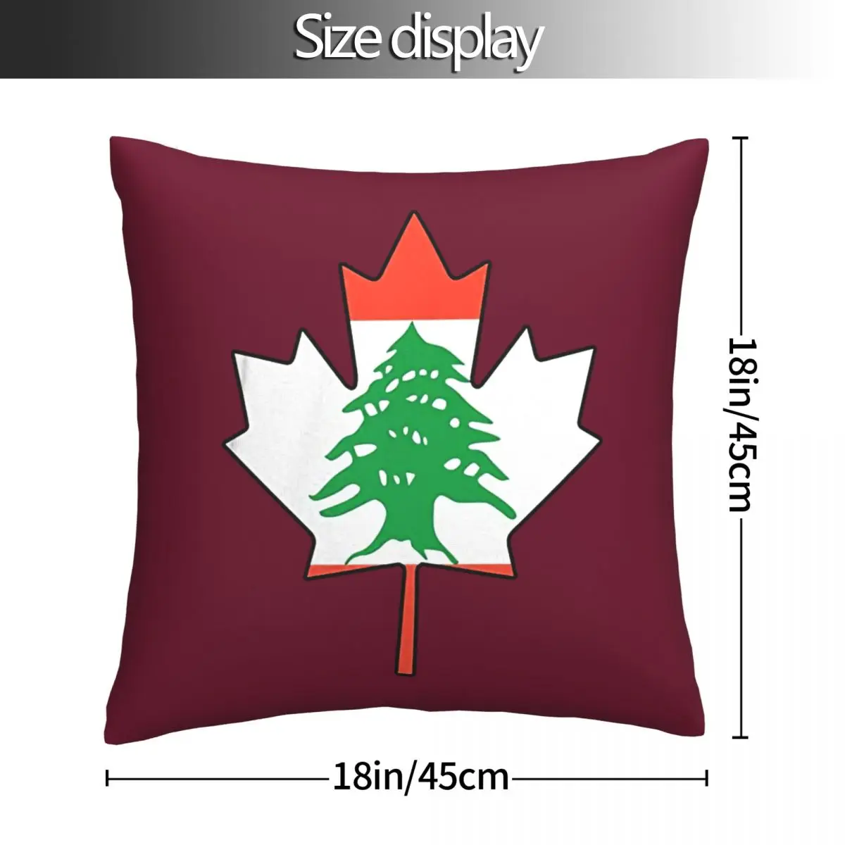 Liibanoni Lipu Kanada Maple Leaf padjapüür trükitud padi diivan talje padi, padja kate 5