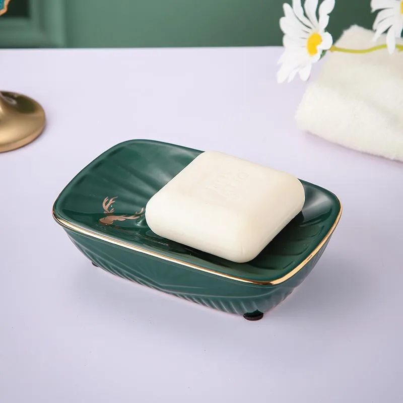 Põhjamaade keraamiline soap box double-layer drenaaž ladustamise kasti leibkonna wc seep kasti seep rennide puhastamine ja viimistlemine 3