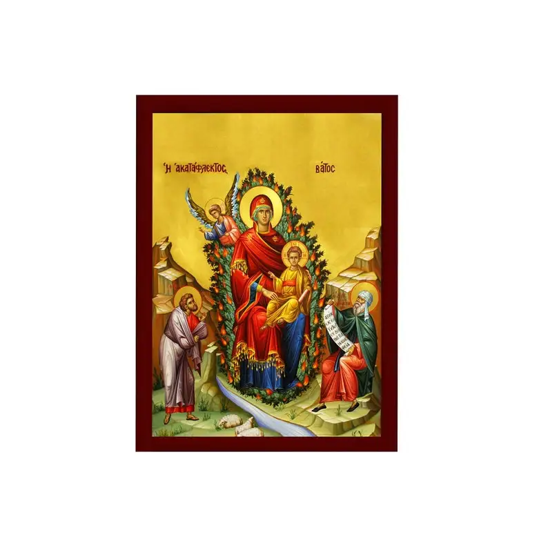 Our Lady Of Guadalupe Neitsi Maarja Ikoon Põleva Põõsa Kreeka Õigeusu Bütsantsi Lõuend Seina Kunst Elutoamööbel Home Decor 1