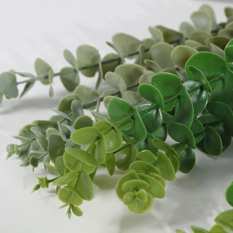10 tk Kunstlik Simulatsiooni Roheline Taim Ühe Eukalüpt, Plastist Lehtede Imitatsioon Kuiv Branch Võltsitud Lill Pulm Kodu Kaunistamiseks 1