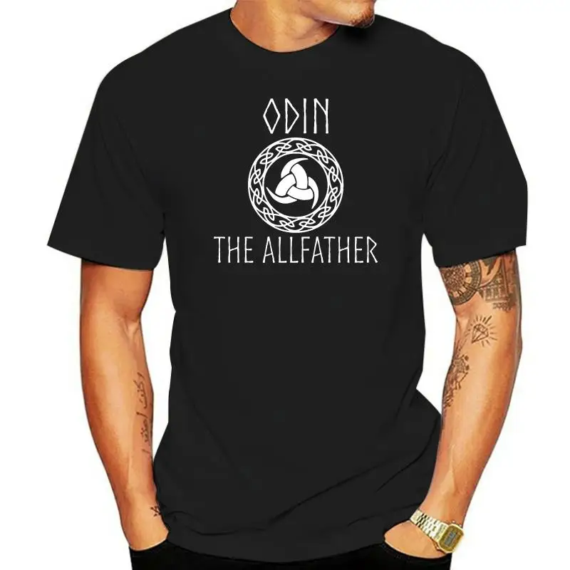 Odin On Allfather T-Särk Odin ON Sarv Viking Asatru Viikingid Meeste Musta T-Särk Pidulik Tee Särk 0