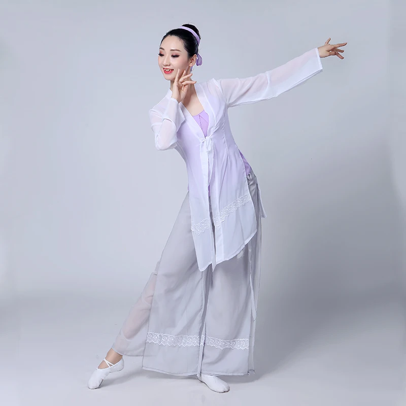 Hiina stiilis Hanfu klassikalise tantsu tavade riided, naiste tantsu marli elegantne hiina folk dance kostüüm naine 3