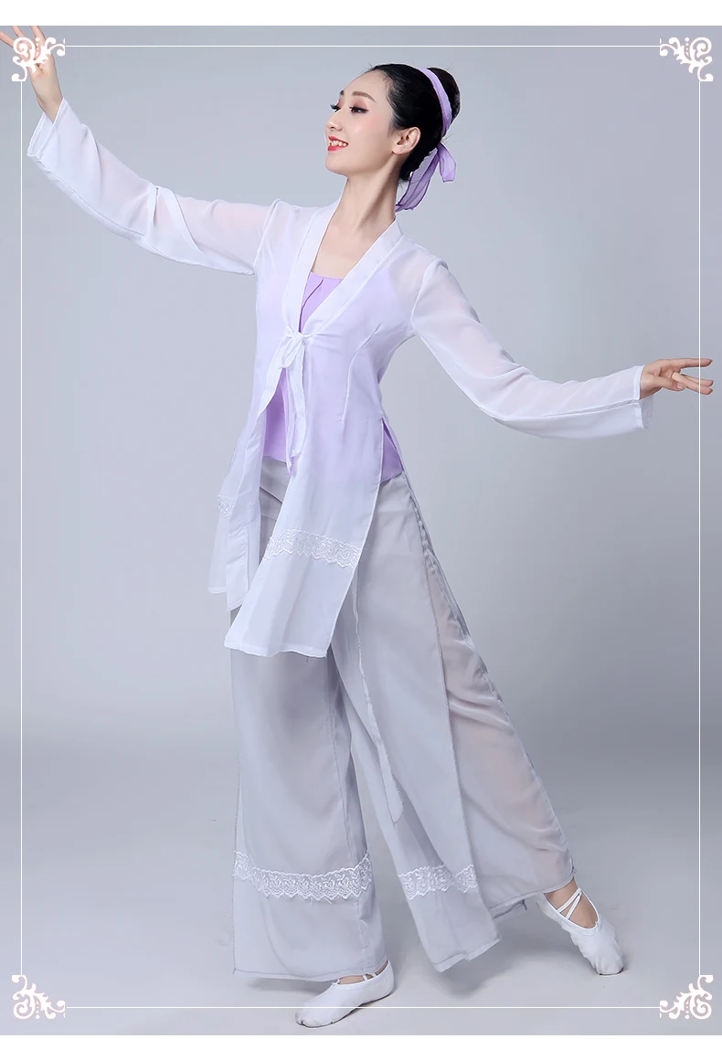 Hiina stiilis Hanfu klassikalise tantsu tavade riided, naiste tantsu marli elegantne hiina folk dance kostüüm naine 5