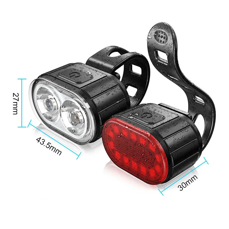 Jalgratta Tuled USB Laetav LED-Mountain Bike Ees Valgus Taga Taillight Jalgrattasõit Esitulede Kerge Veekindel MTB Hoiatus Lamp 1