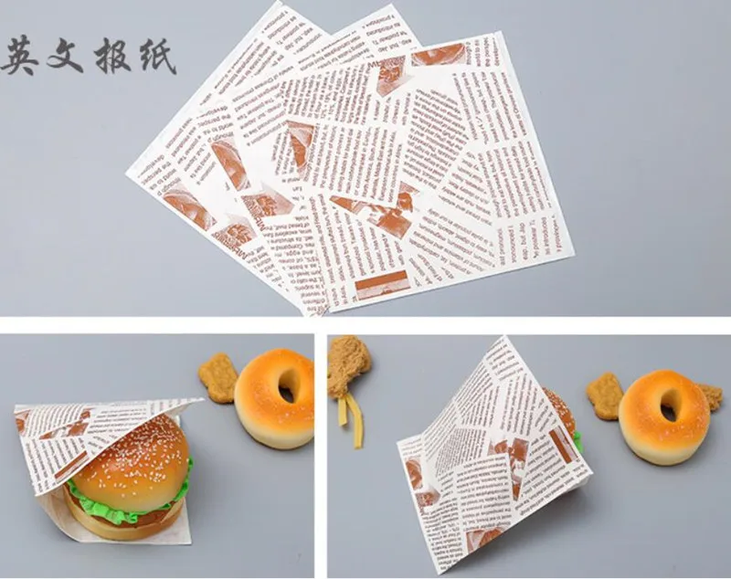 50tk Kolmnurkne Ava Top Kraft paberkott Donuts Sandwich Kotid Pagari Leiba Toidu Pakendamise Kotid 15x15cm 4