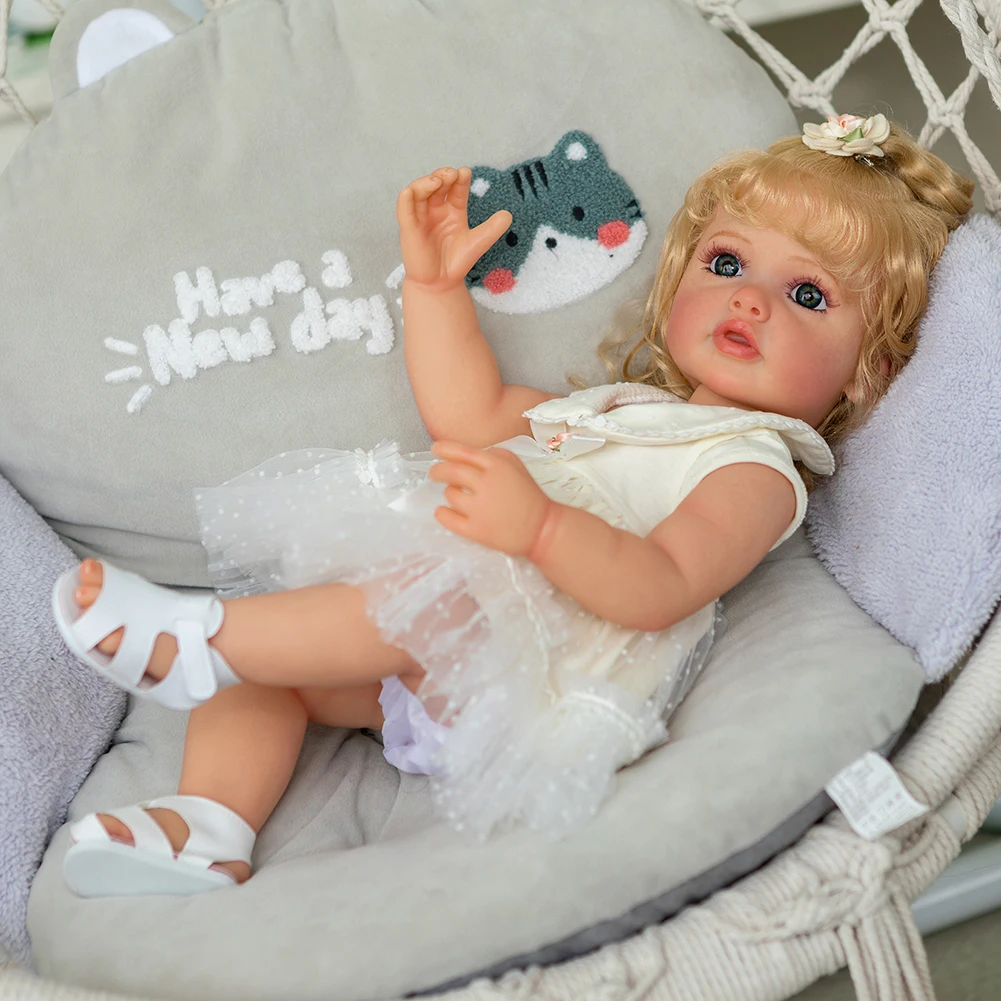 Silikoon Tüdruk Simulatsiooni Beebi Nukk Pehme Elastne Käsitsi Maalitud Fotograafia Simulatsiooni Nukk Pestav 3D-Baby Kaaslane Laste Mänguasi 2