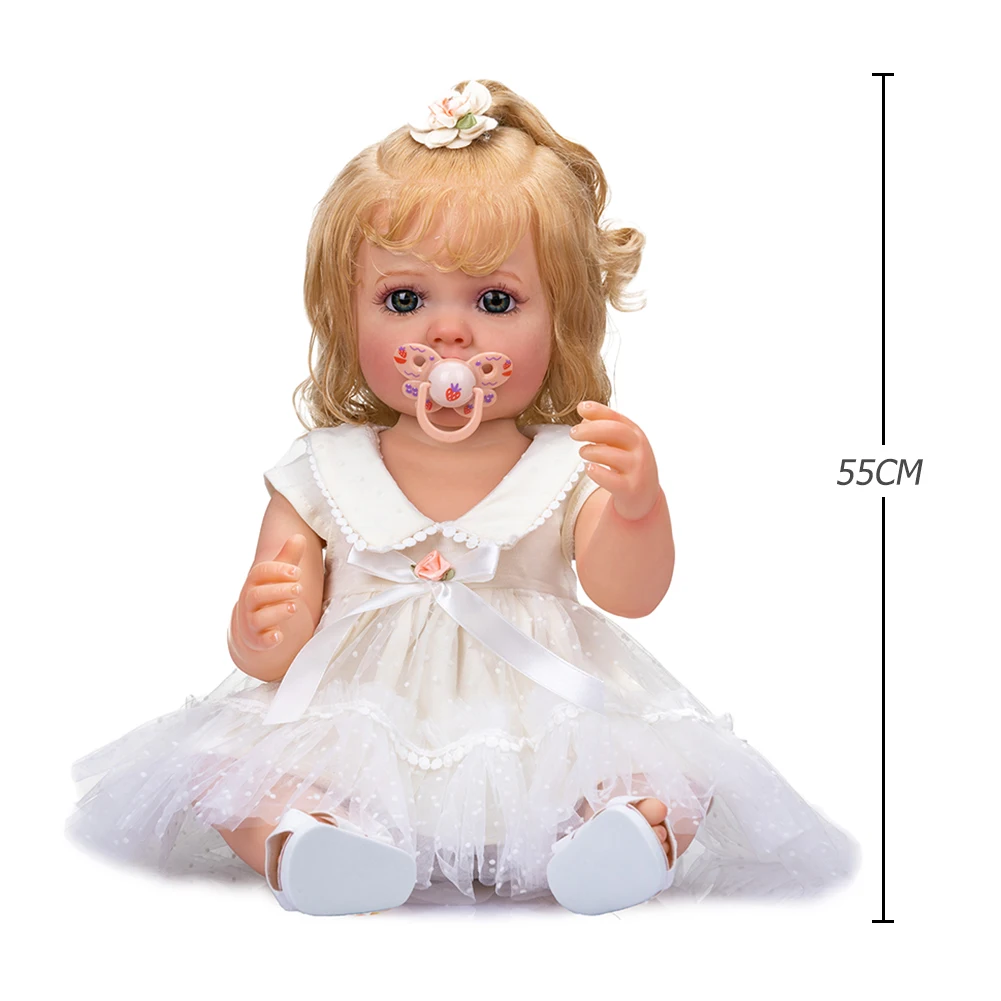 Silikoon Tüdruk Simulatsiooni Beebi Nukk Pehme Elastne Käsitsi Maalitud Fotograafia Simulatsiooni Nukk Pestav 3D-Baby Kaaslane Laste Mänguasi 5