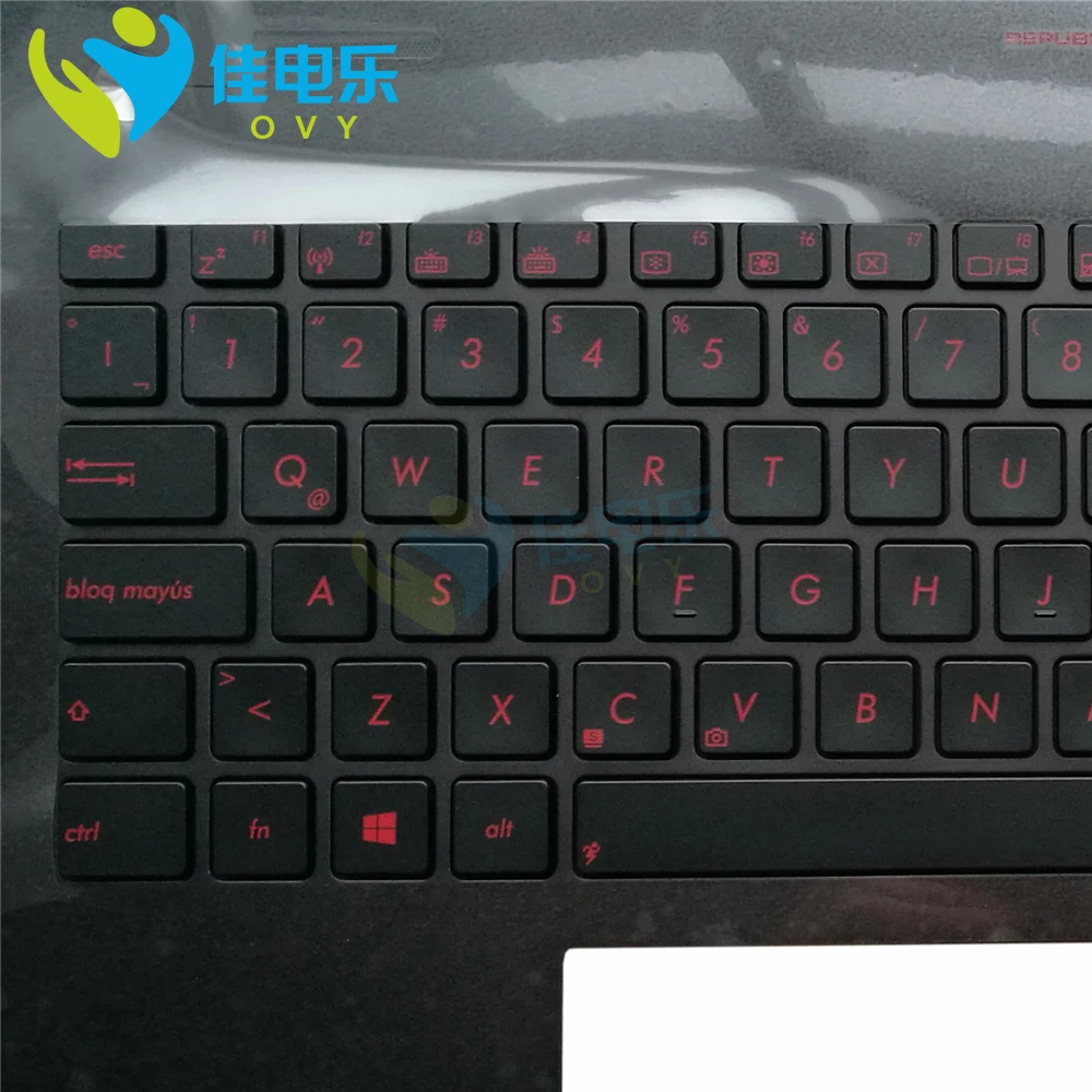 N56JK ladina LA taustvalgustusega klaviatuur Palmrest jaoks Sülearvuti Asus n56v n56vv n56vb n56vz N56JR n56vm Top juhul 90NB06D5-R31LA0 2
