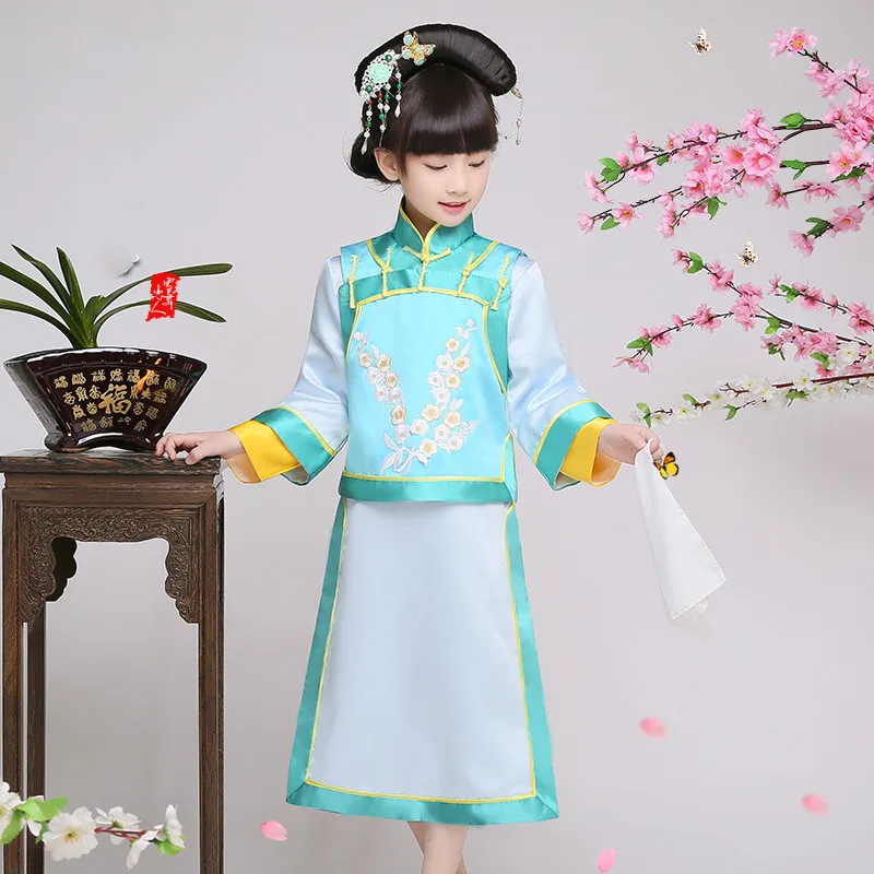 Lapse Hiina Rahvariiete Tüdruk Qing Kostüüm Tüdruk Hiina Printsess Kostüüm Halloween Pool Cosplay Kostüüm Etapp Perforamce 18 1