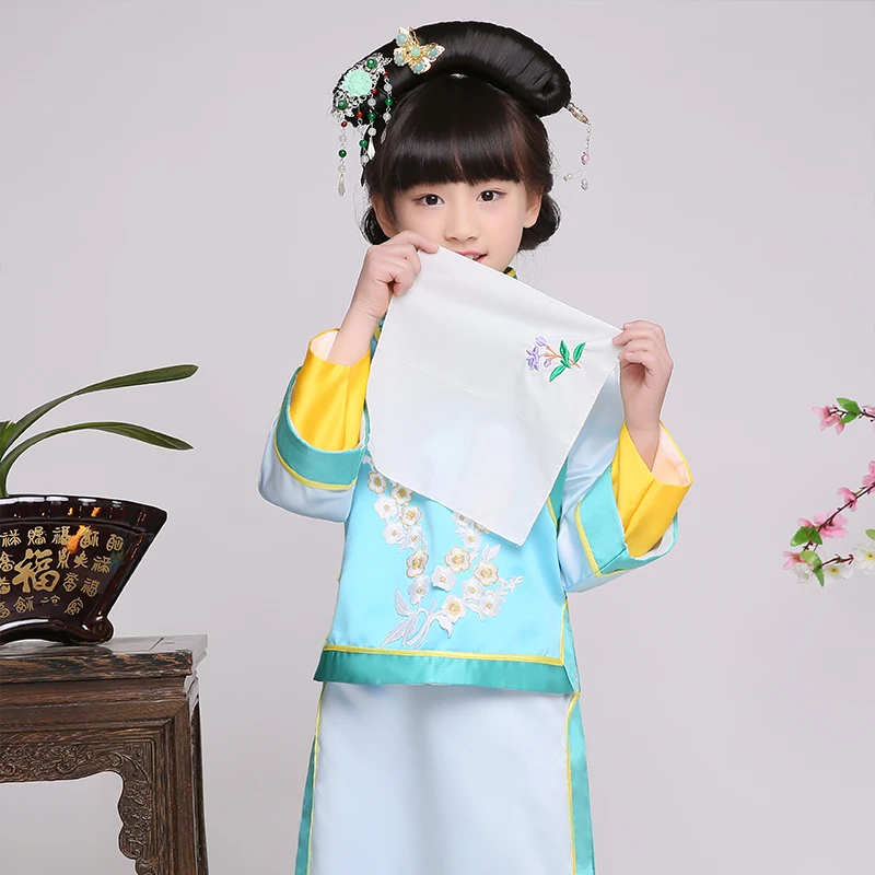 Lapse Hiina Rahvariiete Tüdruk Qing Kostüüm Tüdruk Hiina Printsess Kostüüm Halloween Pool Cosplay Kostüüm Etapp Perforamce 18 2