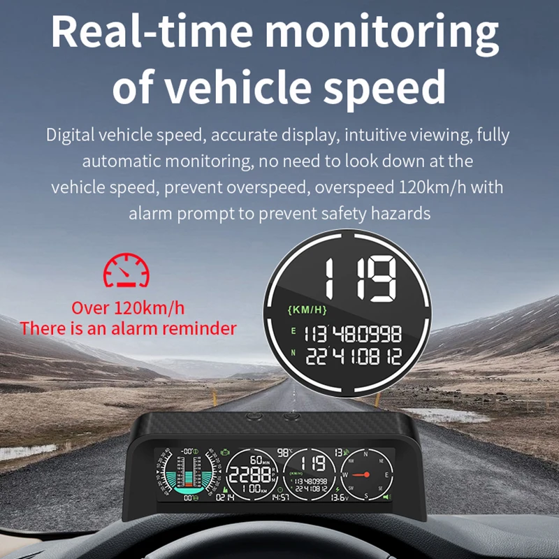 2022 Uus X92 OBD-GPS Navigatsiooni Multi-funktsionaalne Smart Auto HD-Head Up Display Alarm Süsteem Spidomeeter Vee Temp 2