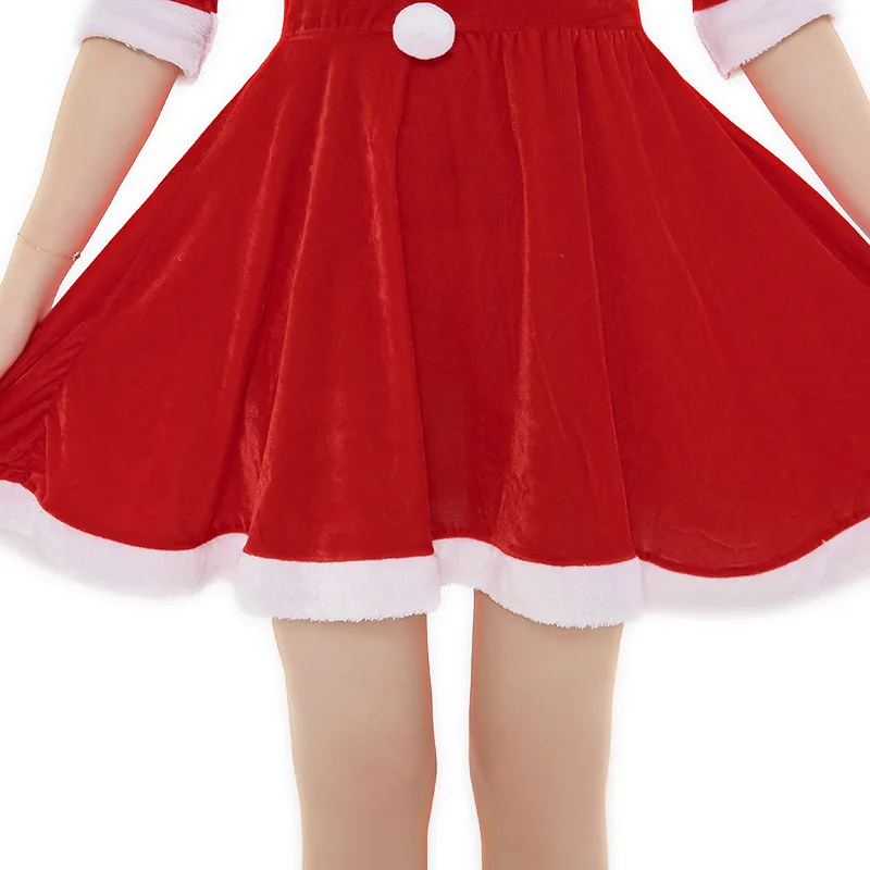 Jõulud Naised, Daamid Kleidid Xmas Puhkus Kleit Santa Seksikas Naine Pereelu Ühitamine Partei Uus Punane Samet Merry Christmas Kleidid 2