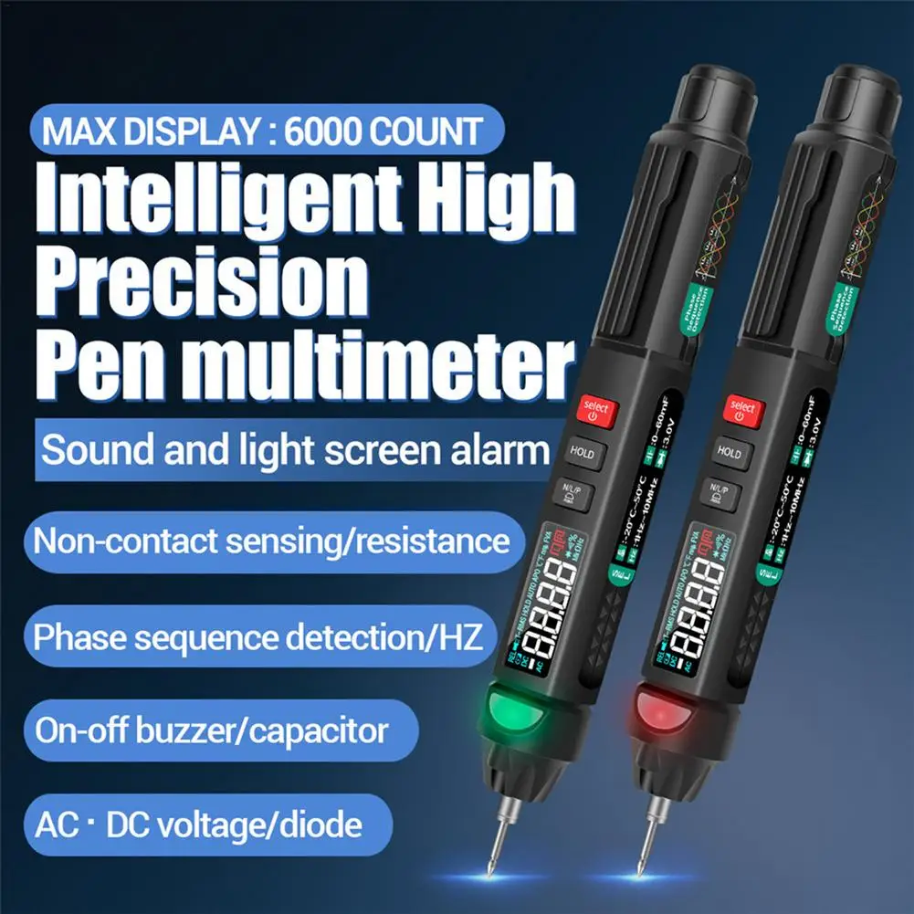 ANENG A3008 Digitaalne Multimeeter Automaatse Intelligentne Tulede Tester Pen 6000 Loeb NonContact Pinge Meetri Multimetre 1