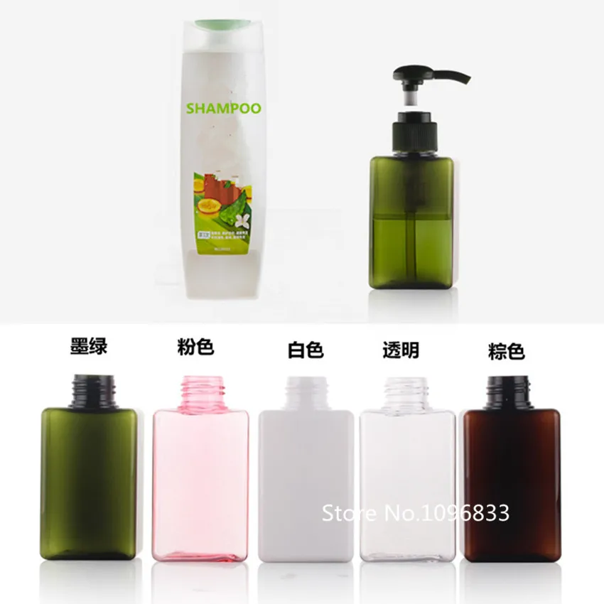 10TK Plastikust PET Tühi Seep, Šampoon Pump Square Pudel Emulsioon dušigeel Reisi Vajutage Korduvtäidetavaid Minu Konteinerid, Pudelid 100ML 1