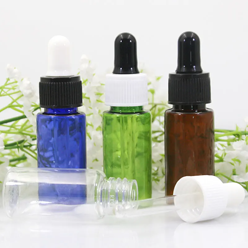 15ml X 50pc PET-Plastist Pudel Koos Tilguti eeterlik Õli Pudelit ,Roheline Pruun Sinine Õli Tilguti Konteiner Tühi Kosmeetika Viaal 1
