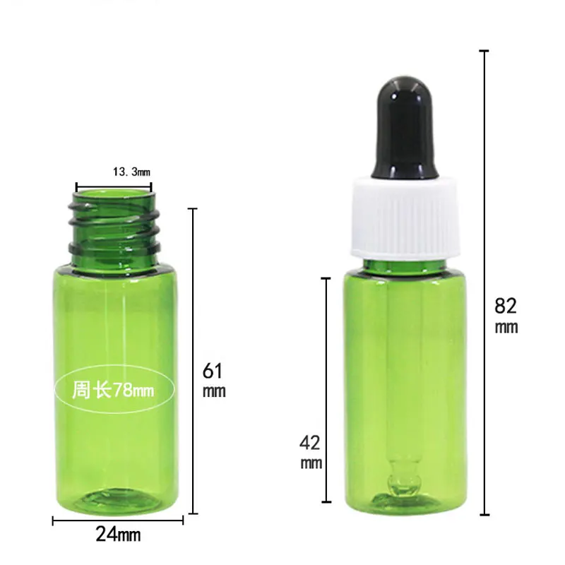 15ml X 50pc PET-Plastist Pudel Koos Tilguti eeterlik Õli Pudelit ,Roheline Pruun Sinine Õli Tilguti Konteiner Tühi Kosmeetika Viaal 4