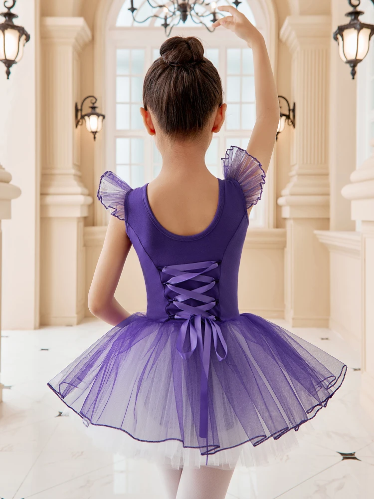 Tüdrukute Tants Leotards Ballett Kleit Bodysuit Tantsimine Lapse Võimlemine Tutu Tantsu Kleit Printsess Ballett Kleit Tava Kleit 2