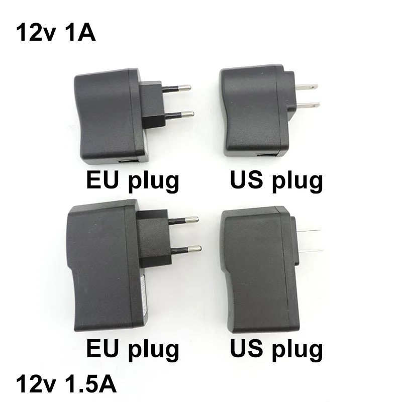 USA EU pistik 12v 1A 1000ma 1,5 a 1500ma AC USB Pordi pistik Adapter pakkumise Laadija tüüp A Laadimine LED Ribad Tuled TK 0