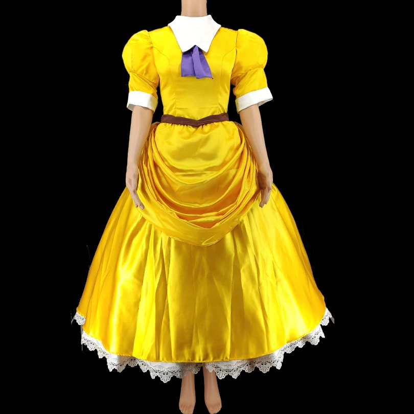 Cartoon Movie Cosplay Jane Kostüüm Täiskasvanud Naised, Kollane Printsess Kleit Uhke Halloweeni Karneval Pool Kleit 0