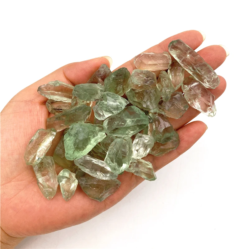 Ilus 50g kvaliteetne Looduslik Roheline Kristall Kvartsi Mineraalid Isend Ebakorrapärase Kujuga Töötlemata Kivide Loodusliku Kvartsi Kristallid 0