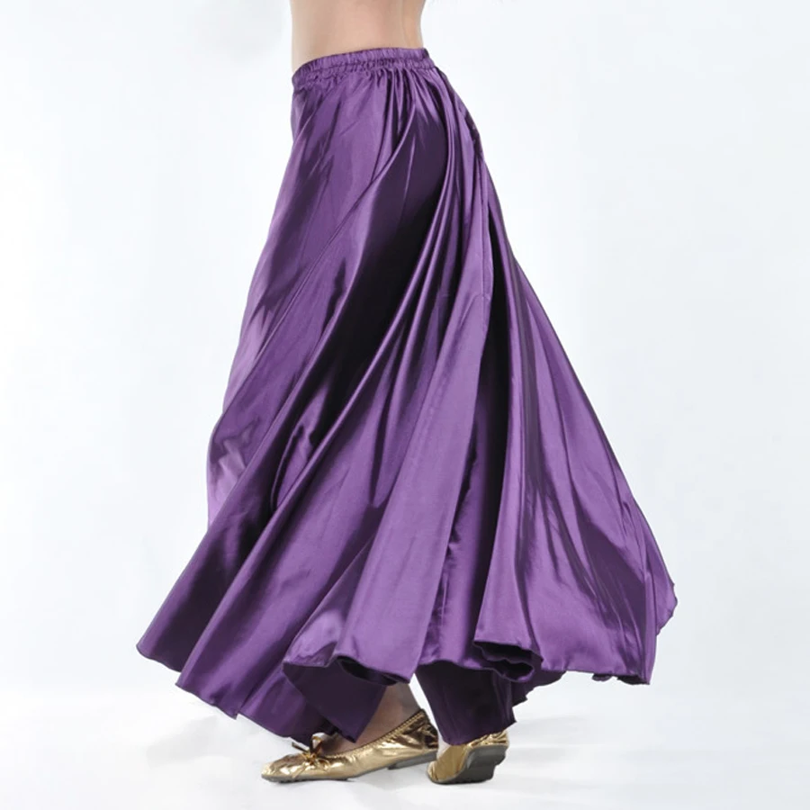 16 Värvi Professionaalne kõhutantsu Seelik 1tk Naiste Satiin Seelikud Flamenco Tants Seelikud Üks Suurus kõhutants Tava Seelik 4
