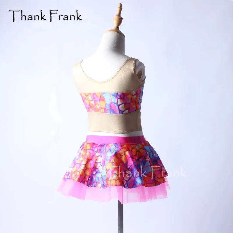Tänan Frank 2-Osaline Värvikas Võrgusilma Ballett Kleit Tüdrukud Täiskasvanud Armastus Südames Lüüriline Tants Kostüüm C360 4