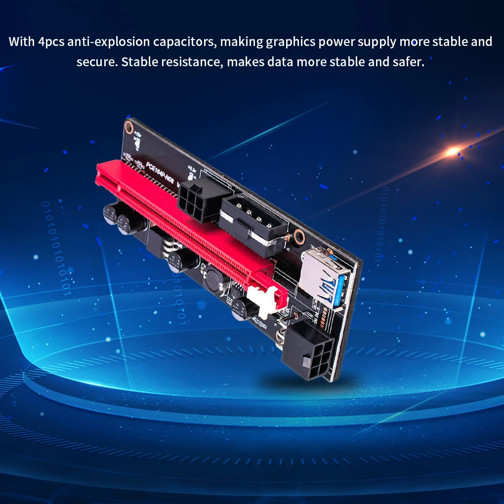 PCI-E Extender Kaabel USB 3 0 1X kuni 16X LED Display Kaart Kodus Arvuti Lauaarvuti Varuosade Tarnete puhul Kaevur 5
