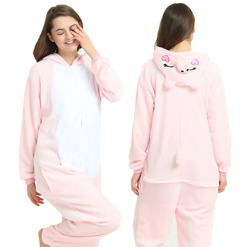 Dropship Täiskasvanud Kõrge Kvaliteedi Roosa Siga Kigurumi Onesies Sleepwear Loomade Anime Multikas Pidžaama Cosplay Kostüümid 0