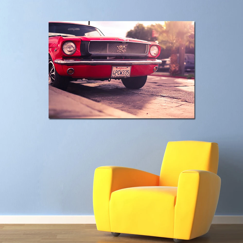 Ford Mustang Plakat Klassikaline Ford Poni Auto Tapeet Lõuendile Maali Seina Art Teenetemärgi elutuba 2