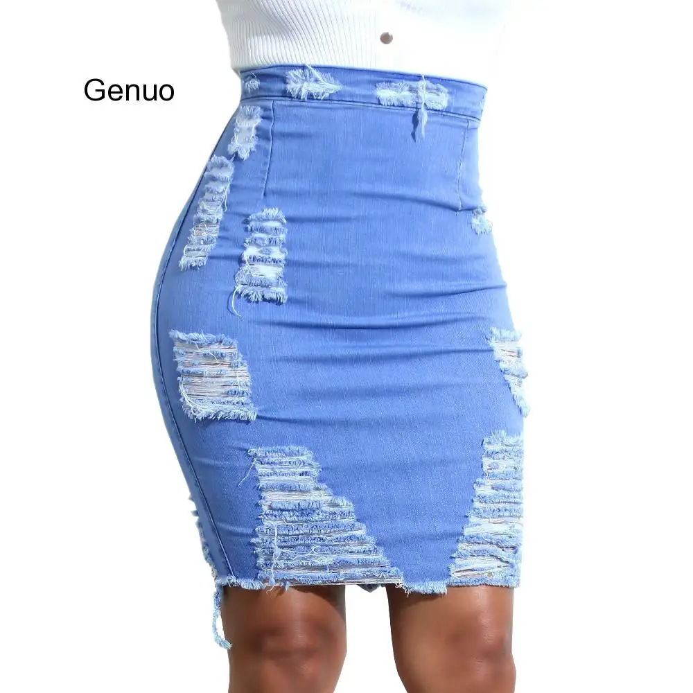 Denim Seelik Suvel 2020 Kõrge Vöökoht Seest Õõnes Välja Mini Jean Seelik Streetwear Vabaaja-Line Naised Demin Seelik Faldas Mujer Moda 0