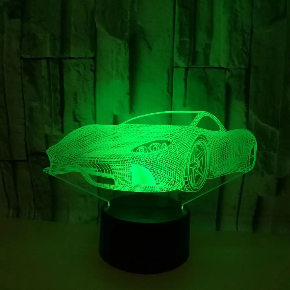 7 Värvikas USB-Super Auto 3D Illusioon Lambi Majapidamis-Toaline Office LED Tabel Lamp Laps Öösel Tuled Jõulud Kingitused 1